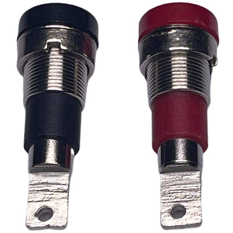 CESS Black and Red Banana Female Jack Socket - 4mm Banana Female Connector Panel/Chassis Mount Soldering Type (10 Pack) - Image 3